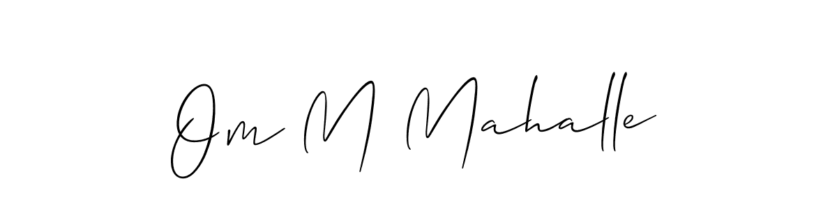 Om M Mahalle stylish signature style. Best Handwritten Sign (Allison_Script) for my name. Handwritten Signature Collection Ideas for my name Om M Mahalle. Om M Mahalle signature style 2 images and pictures png