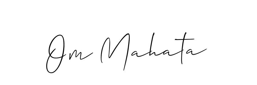 Best and Professional Signature Style for Om Mahata. Allison_Script Best Signature Style Collection. Om Mahata signature style 2 images and pictures png