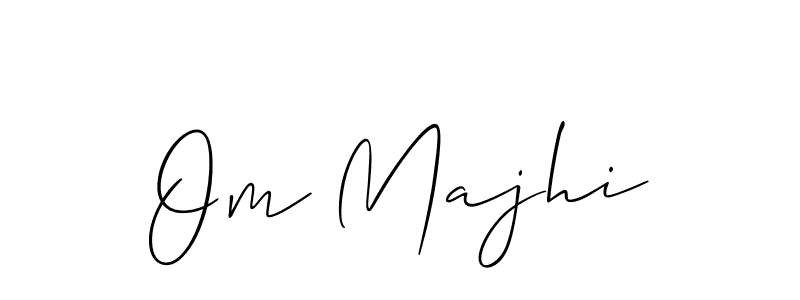Also we have Om Majhi name is the best signature style. Create professional handwritten signature collection using Allison_Script autograph style. Om Majhi signature style 2 images and pictures png