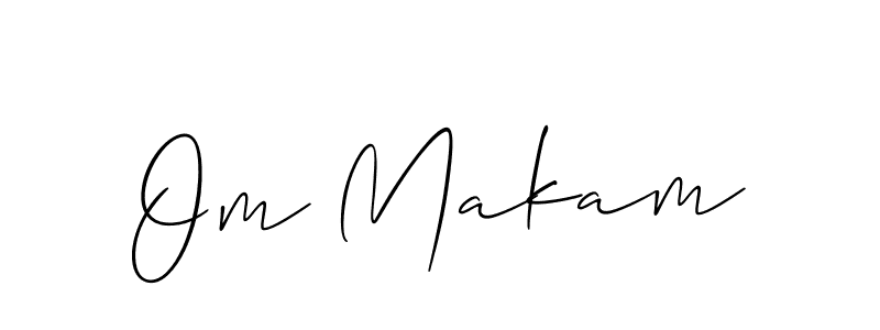 Design your own signature with our free online signature maker. With this signature software, you can create a handwritten (Allison_Script) signature for name Om Makam. Om Makam signature style 2 images and pictures png