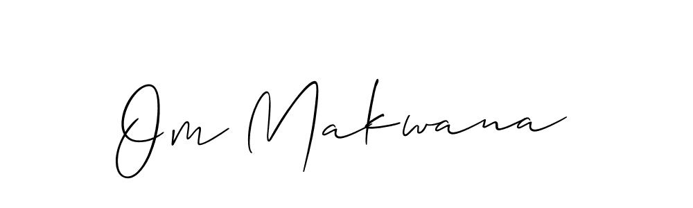 The best way (Allison_Script) to make a short signature is to pick only two or three words in your name. The name Om Makwana include a total of six letters. For converting this name. Om Makwana signature style 2 images and pictures png