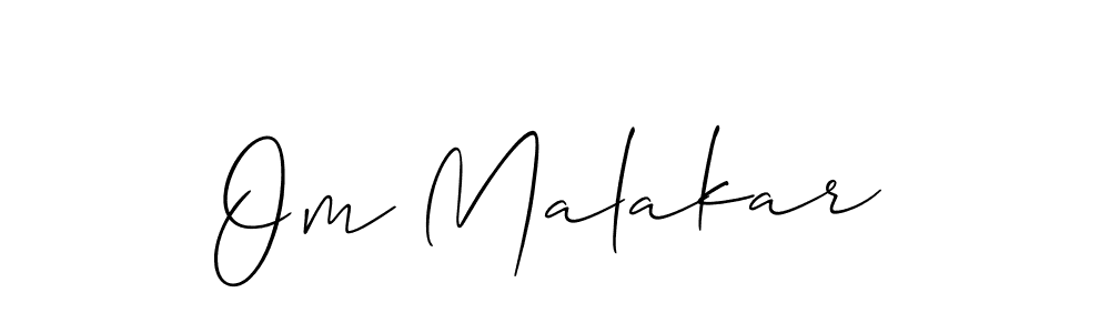 How to make Om Malakar name signature. Use Allison_Script style for creating short signs online. This is the latest handwritten sign. Om Malakar signature style 2 images and pictures png