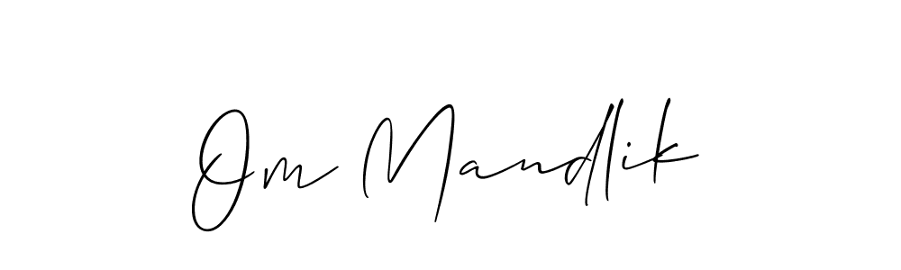 Use a signature maker to create a handwritten signature online. With this signature software, you can design (Allison_Script) your own signature for name Om Mandlik. Om Mandlik signature style 2 images and pictures png
