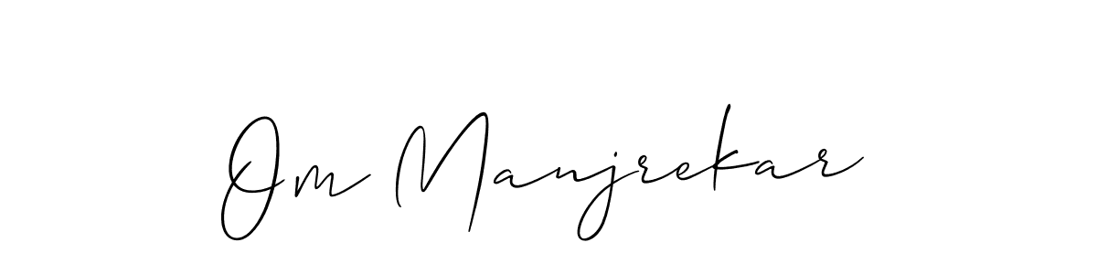 Om Manjrekar stylish signature style. Best Handwritten Sign (Allison_Script) for my name. Handwritten Signature Collection Ideas for my name Om Manjrekar. Om Manjrekar signature style 2 images and pictures png