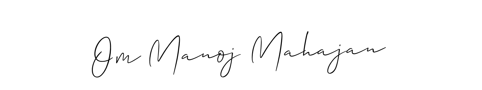 Similarly Allison_Script is the best handwritten signature design. Signature creator online .You can use it as an online autograph creator for name Om Manoj Mahajan. Om Manoj Mahajan signature style 2 images and pictures png