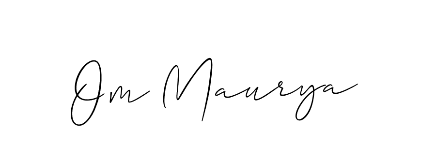 Design your own signature with our free online signature maker. With this signature software, you can create a handwritten (Allison_Script) signature for name Om Maurya. Om Maurya signature style 2 images and pictures png