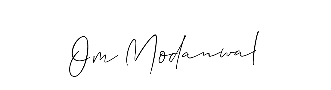 How to Draw Om Modanwal signature style? Allison_Script is a latest design signature styles for name Om Modanwal. Om Modanwal signature style 2 images and pictures png