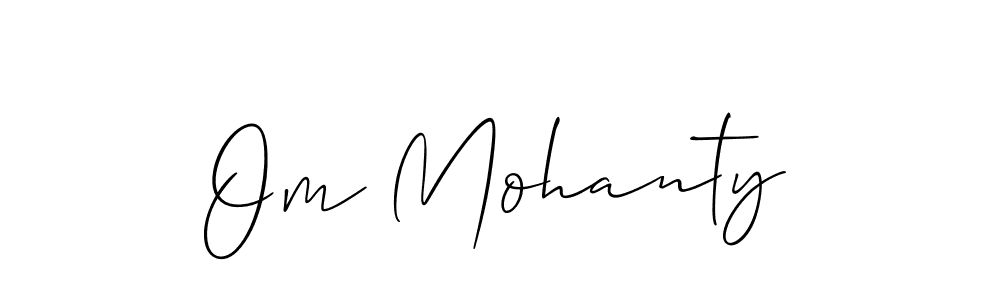 You should practise on your own different ways (Allison_Script) to write your name (Om Mohanty) in signature. don't let someone else do it for you. Om Mohanty signature style 2 images and pictures png