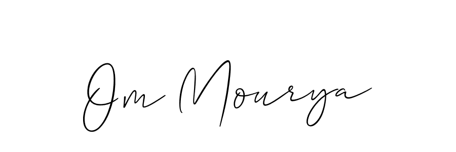 How to make Om Mourya signature? Allison_Script is a professional autograph style. Create handwritten signature for Om Mourya name. Om Mourya signature style 2 images and pictures png