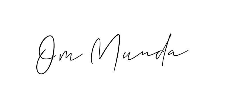 You should practise on your own different ways (Allison_Script) to write your name (Om Munda) in signature. don't let someone else do it for you. Om Munda signature style 2 images and pictures png