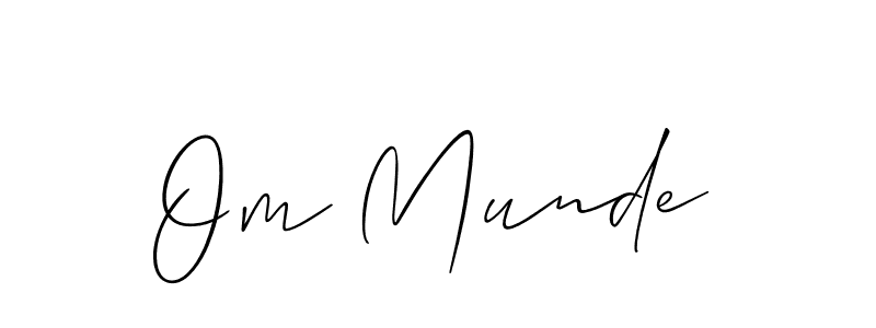 Create a beautiful signature design for name Om Munde. With this signature (Allison_Script) fonts, you can make a handwritten signature for free. Om Munde signature style 2 images and pictures png