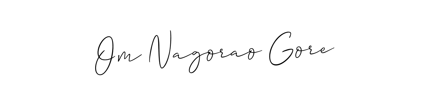 How to Draw Om Nagorao Gore signature style? Allison_Script is a latest design signature styles for name Om Nagorao Gore. Om Nagorao Gore signature style 2 images and pictures png
