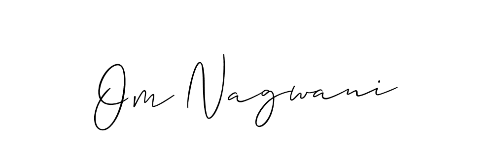 Make a short Om Nagwani signature style. Manage your documents anywhere anytime using Allison_Script. Create and add eSignatures, submit forms, share and send files easily. Om Nagwani signature style 2 images and pictures png