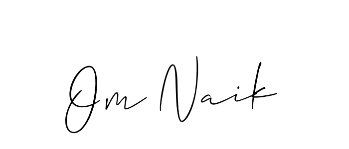 Design your own signature with our free online signature maker. With this signature software, you can create a handwritten (Allison_Script) signature for name Om Naik. Om Naik signature style 2 images and pictures png