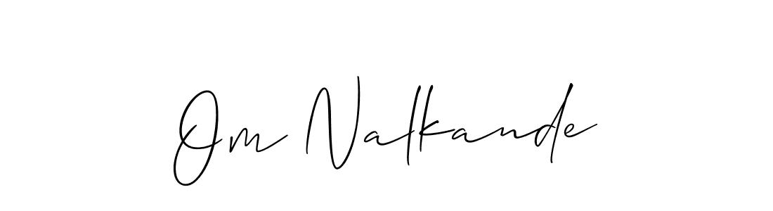 How to Draw Om Nalkande signature style? Allison_Script is a latest design signature styles for name Om Nalkande. Om Nalkande signature style 2 images and pictures png