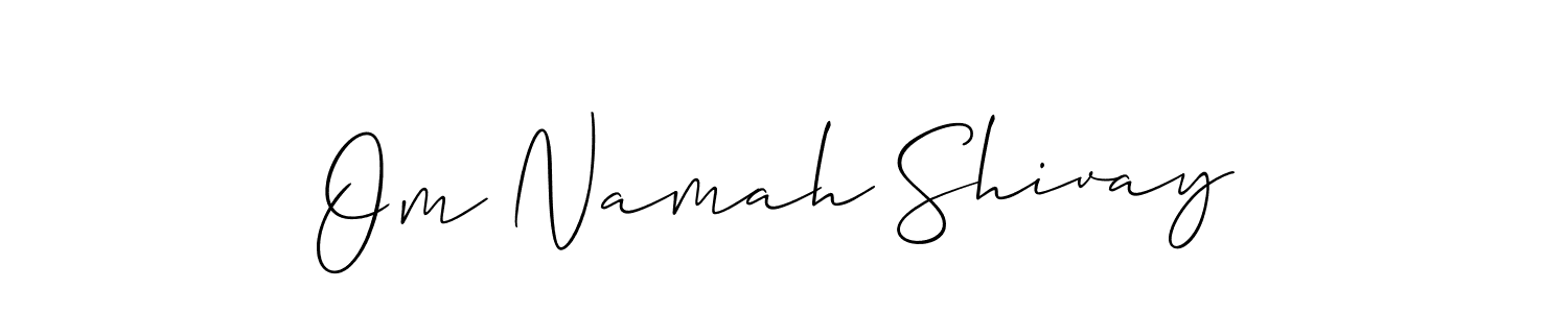 How to make Om Namah Shivay name signature. Use Allison_Script style for creating short signs online. This is the latest handwritten sign. Om Namah Shivay signature style 2 images and pictures png