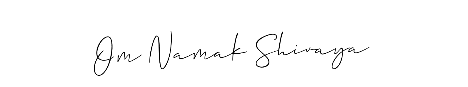 How to Draw Om Namak Shivaya signature style? Allison_Script is a latest design signature styles for name Om Namak Shivaya. Om Namak Shivaya signature style 2 images and pictures png