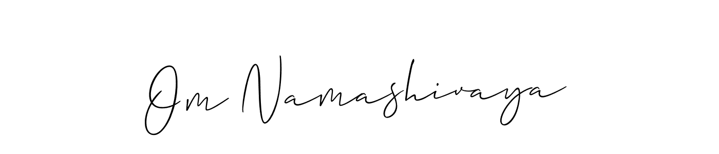 Om Namashivaya stylish signature style. Best Handwritten Sign (Allison_Script) for my name. Handwritten Signature Collection Ideas for my name Om Namashivaya. Om Namashivaya signature style 2 images and pictures png