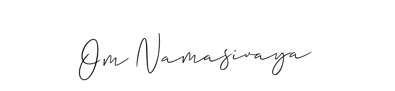 Allison_Script is a professional signature style that is perfect for those who want to add a touch of class to their signature. It is also a great choice for those who want to make their signature more unique. Get Om Namasivaya name to fancy signature for free. Om Namasivaya signature style 2 images and pictures png