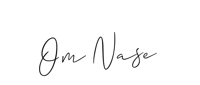 You should practise on your own different ways (Allison_Script) to write your name (Om Nase) in signature. don't let someone else do it for you. Om Nase signature style 2 images and pictures png
