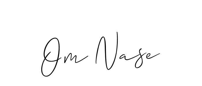 It looks lik you need a new signature style for name Om Nase. Design unique handwritten (Allison_Script) signature with our free signature maker in just a few clicks. Om Nase signature style 2 images and pictures png
