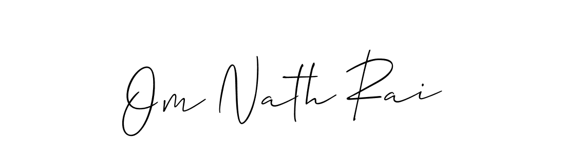 Make a short Om Nath Rai signature style. Manage your documents anywhere anytime using Allison_Script. Create and add eSignatures, submit forms, share and send files easily. Om Nath Rai signature style 2 images and pictures png