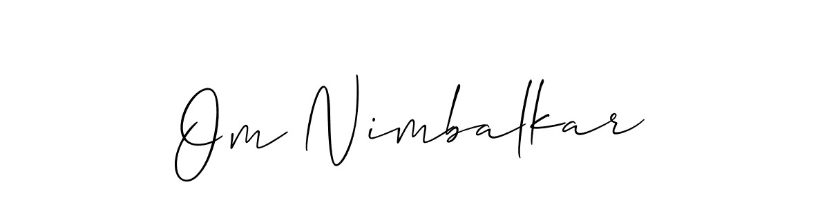 Make a beautiful signature design for name Om Nimbalkar. With this signature (Allison_Script) style, you can create a handwritten signature for free. Om Nimbalkar signature style 2 images and pictures png