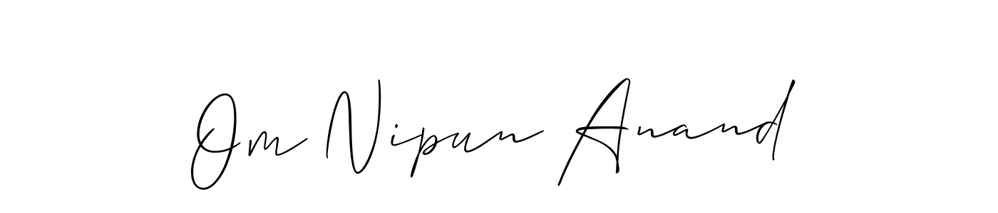 You can use this online signature creator to create a handwritten signature for the name Om Nipun Anand. This is the best online autograph maker. Om Nipun Anand signature style 2 images and pictures png