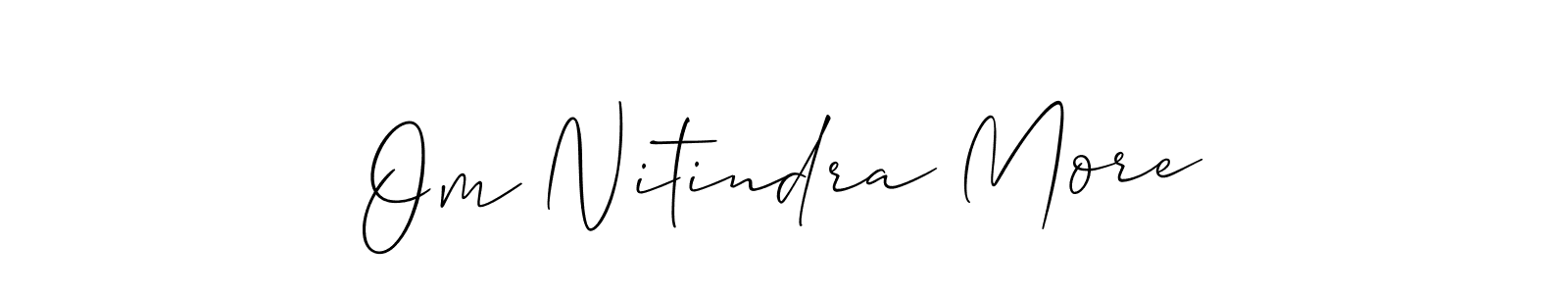 Make a beautiful signature design for name Om Nitindra More. With this signature (Allison_Script) style, you can create a handwritten signature for free. Om Nitindra More signature style 2 images and pictures png