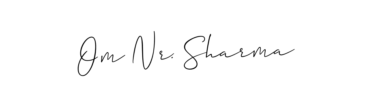 How to make Om Nr. Sharma signature? Allison_Script is a professional autograph style. Create handwritten signature for Om Nr. Sharma name. Om Nr. Sharma signature style 2 images and pictures png