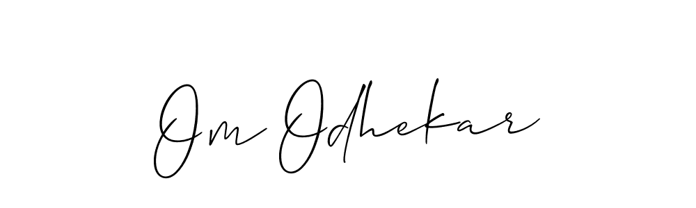 It looks lik you need a new signature style for name Om Odhekar. Design unique handwritten (Allison_Script) signature with our free signature maker in just a few clicks. Om Odhekar signature style 2 images and pictures png