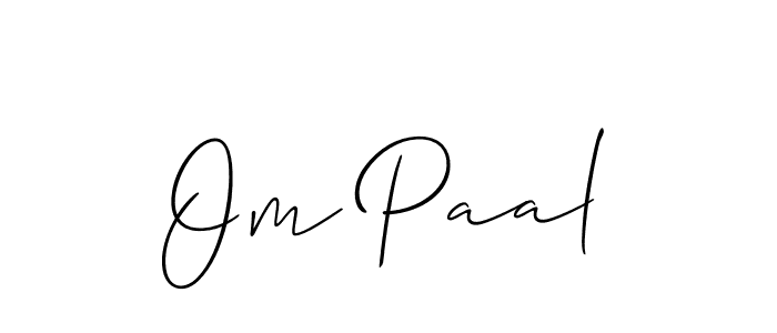 How to Draw Om Paal signature style? Allison_Script is a latest design signature styles for name Om Paal. Om Paal signature style 2 images and pictures png