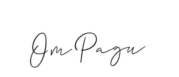 Similarly Allison_Script is the best handwritten signature design. Signature creator online .You can use it as an online autograph creator for name Om Pagu. Om Pagu signature style 2 images and pictures png