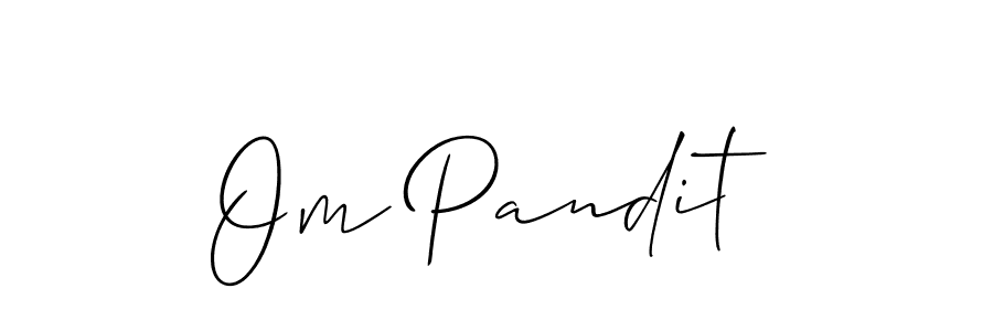 You should practise on your own different ways (Allison_Script) to write your name (Om Pandit) in signature. don't let someone else do it for you. Om Pandit signature style 2 images and pictures png