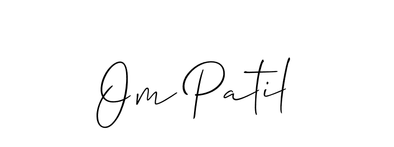 Design your own signature with our free online signature maker. With this signature software, you can create a handwritten (Allison_Script) signature for name Om Patil. Om Patil signature style 2 images and pictures png