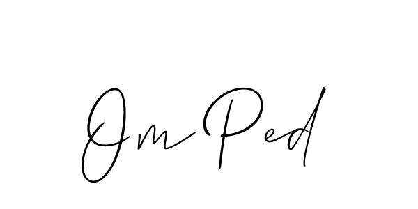 Om Ped stylish signature style. Best Handwritten Sign (Allison_Script) for my name. Handwritten Signature Collection Ideas for my name Om Ped. Om Ped signature style 2 images and pictures png
