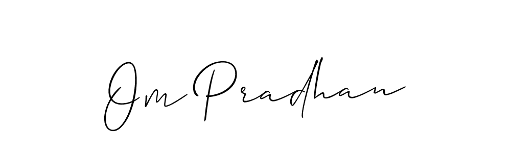How to make Om Pradhan signature? Allison_Script is a professional autograph style. Create handwritten signature for Om Pradhan name. Om Pradhan signature style 2 images and pictures png