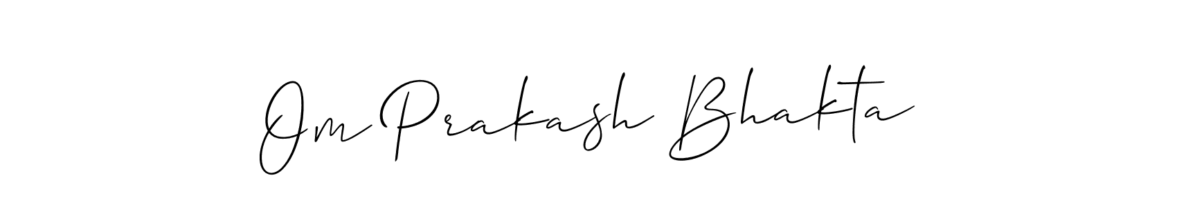 Create a beautiful signature design for name Om Prakash Bhakta. With this signature (Allison_Script) fonts, you can make a handwritten signature for free. Om Prakash Bhakta signature style 2 images and pictures png