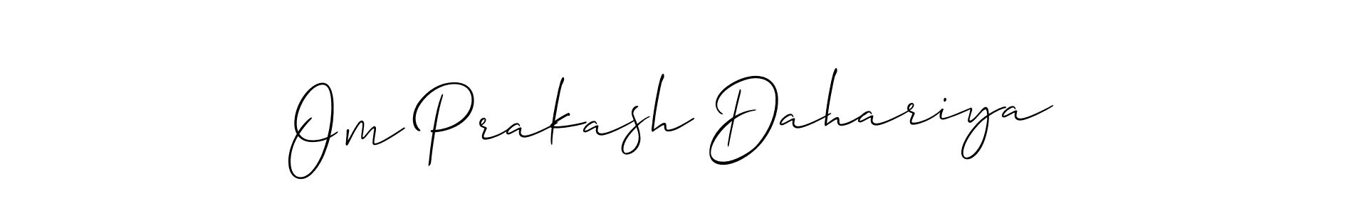 Design your own signature with our free online signature maker. With this signature software, you can create a handwritten (Allison_Script) signature for name Om Prakash Dahariya. Om Prakash Dahariya signature style 2 images and pictures png