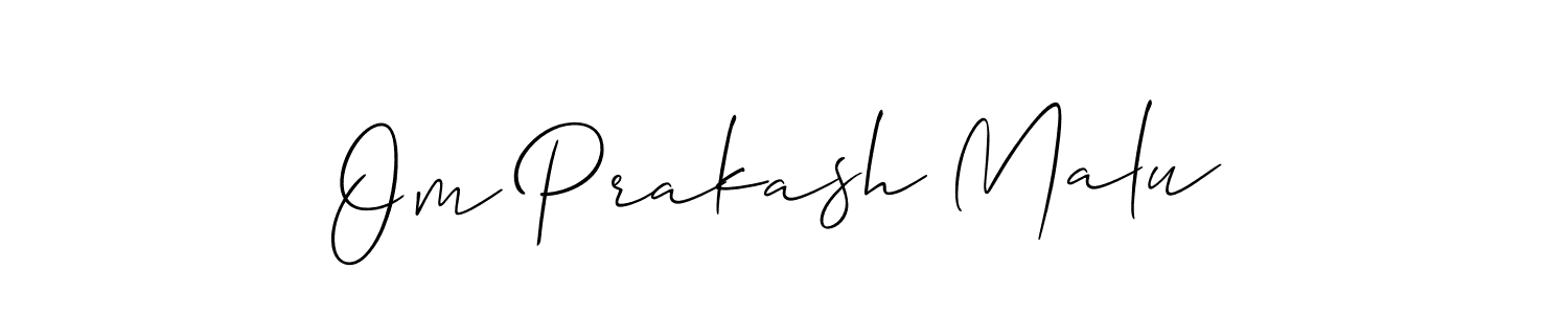 Make a beautiful signature design for name Om Prakash Malu. Use this online signature maker to create a handwritten signature for free. Om Prakash Malu signature style 2 images and pictures png