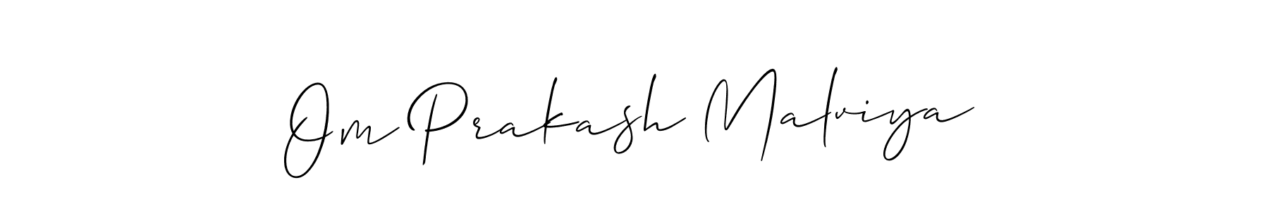 Use a signature maker to create a handwritten signature online. With this signature software, you can design (Allison_Script) your own signature for name Om Prakash Malviya. Om Prakash Malviya signature style 2 images and pictures png