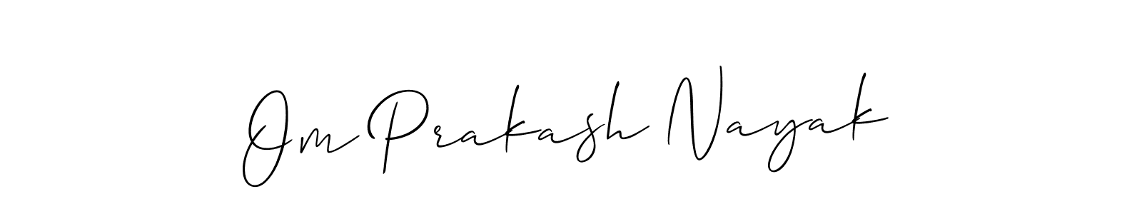 Use a signature maker to create a handwritten signature online. With this signature software, you can design (Allison_Script) your own signature for name Om Prakash Nayak. Om Prakash Nayak signature style 2 images and pictures png