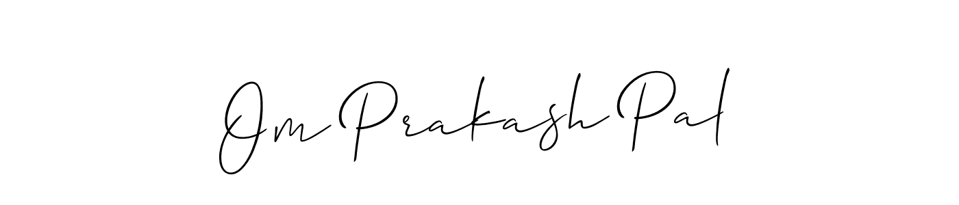 How to make Om Prakash Pal name signature. Use Allison_Script style for creating short signs online. This is the latest handwritten sign. Om Prakash Pal signature style 2 images and pictures png