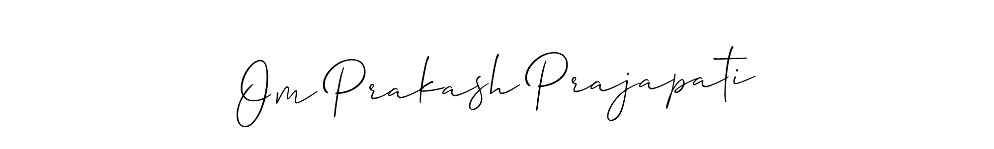 Make a beautiful signature design for name Om Prakash Prajapati. With this signature (Allison_Script) style, you can create a handwritten signature for free. Om Prakash Prajapati signature style 2 images and pictures png