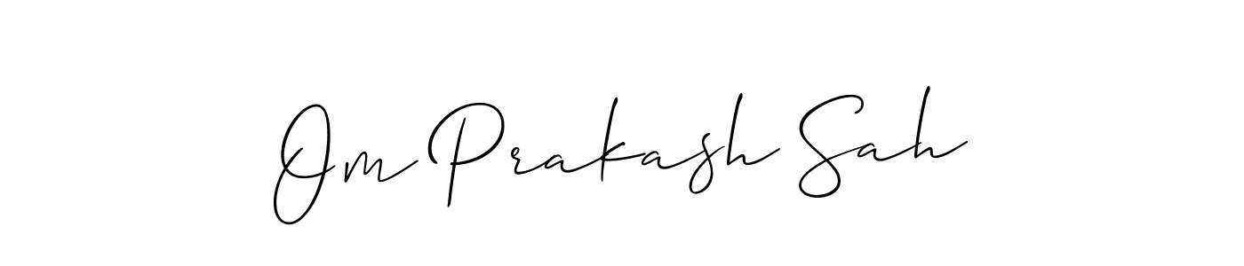 Create a beautiful signature design for name Om Prakash Sah. With this signature (Allison_Script) fonts, you can make a handwritten signature for free. Om Prakash Sah signature style 2 images and pictures png