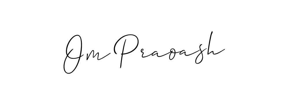 How to make Om Praoash name signature. Use Allison_Script style for creating short signs online. This is the latest handwritten sign. Om Praoash signature style 2 images and pictures png