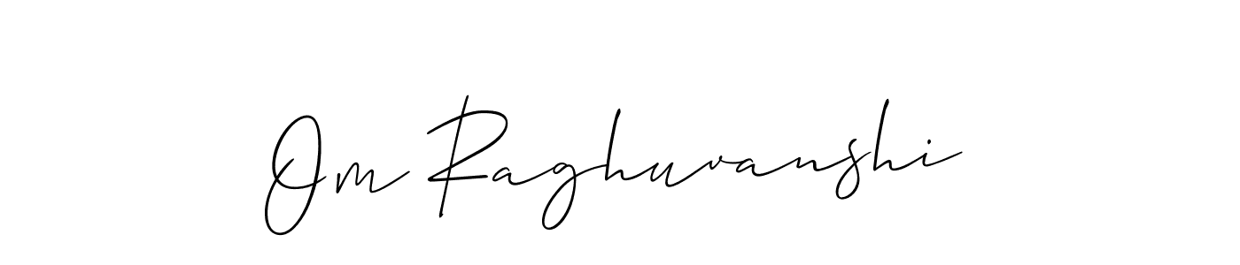 Use a signature maker to create a handwritten signature online. With this signature software, you can design (Allison_Script) your own signature for name Om Raghuvanshi. Om Raghuvanshi signature style 2 images and pictures png