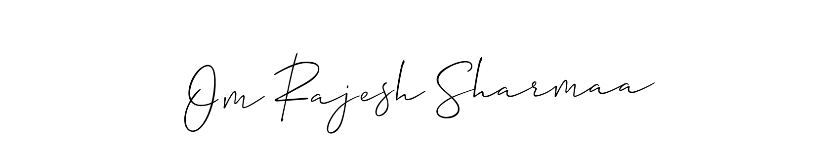 You should practise on your own different ways (Allison_Script) to write your name (Om Rajesh Sharmaa) in signature. don't let someone else do it for you. Om Rajesh Sharmaa signature style 2 images and pictures png