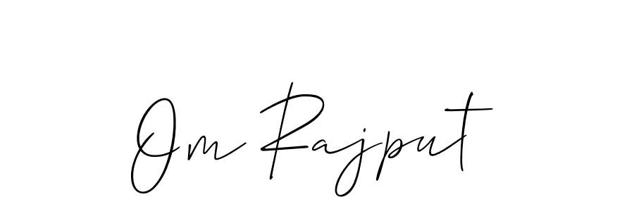 Also You can easily find your signature by using the search form. We will create Om Rajput name handwritten signature images for you free of cost using Allison_Script sign style. Om Rajput signature style 2 images and pictures png