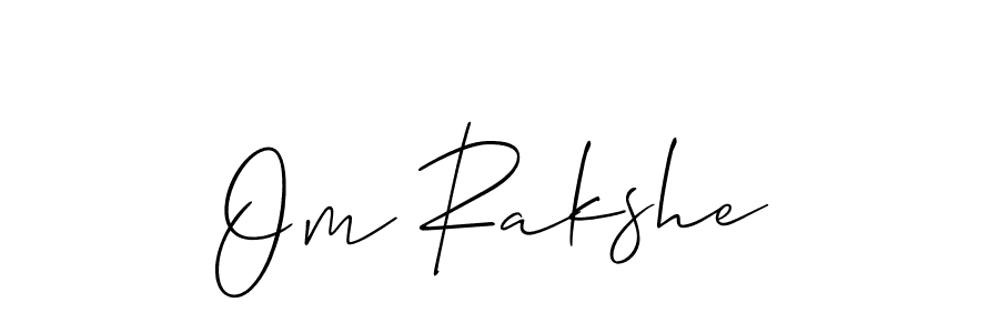 How to make Om Rakshe signature? Allison_Script is a professional autograph style. Create handwritten signature for Om Rakshe name. Om Rakshe signature style 2 images and pictures png